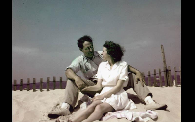 John and Kay at the Beach | John Mauchly walked Jean down the aisle at her wedding.  John asked Kay out on a date for the first time at Jean's wedding reception. Left: Kay McNulty Mauchly. Right: John Mauchly. (Courtesy of John and Kay's son Bill Mauchly.)